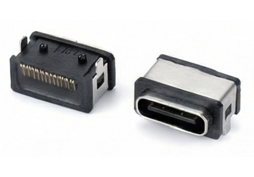 TYPE-C 16P 贴板有柱防水